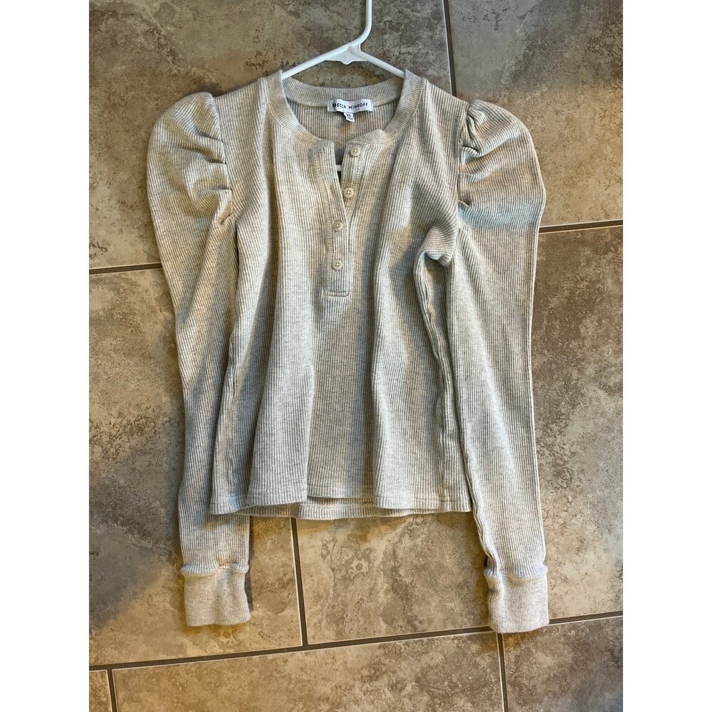 Rebecca Minkoff Puff Sleeve Henley XS
